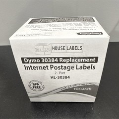 HouseLabels HL-30384 Shipping Labels 2-Part 2-1/4″ x 7-1/2″ 150 ct Dymo