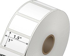 Transparent Clear Label Roll 1.5″ X 1″ Thermal Transfer Removable Adhesive