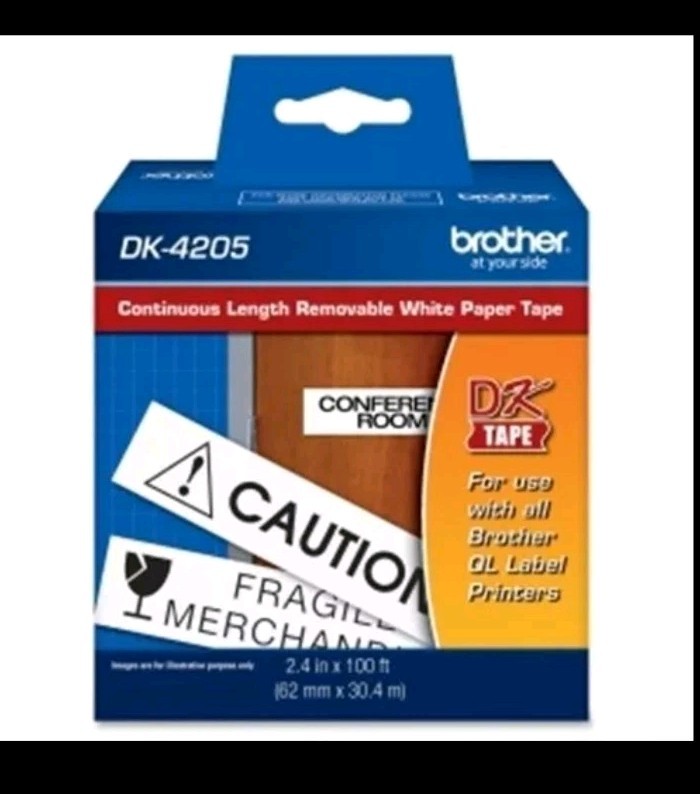 Brother DK4205 Continuous Removable Paper Labels