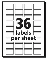 Avery Removable Print or Write Labels, White, 0.5 X 0.75 Inches, Pack of 1008