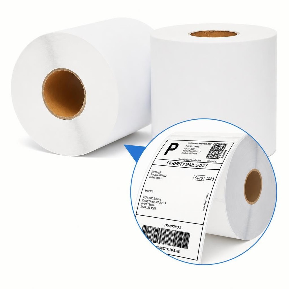 500 Per Roll Direct Thermal Shipping Labels Self-Adhesive Paper 4×6″