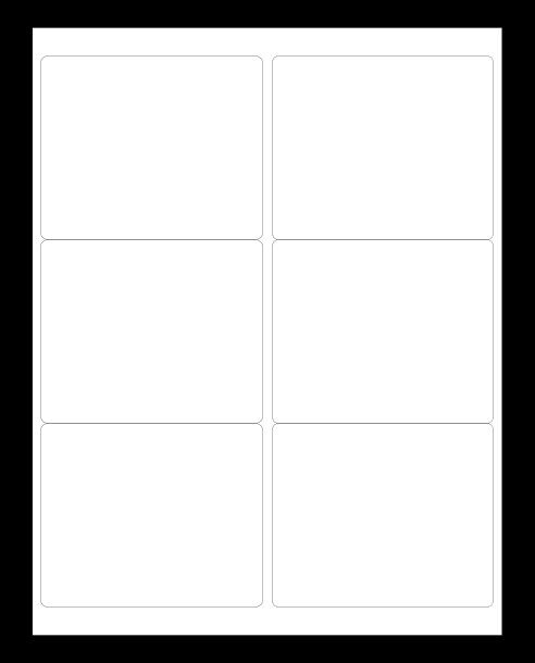 1000 x 6 UP / PER PAGE SHEET PRINTER LABELS A4 Address Self Adhesive Sticky