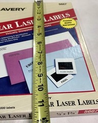 Avery 5667 Clear Laser Labels 1/2” x 1 3/4” 22 Sheets – 1760 Labels Original Box