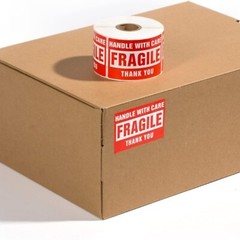 50pcs Fragile Stickers 2×3 Fragile Label Sticker Handle With Care Mailing