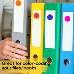 3000 PCS 1/2 Inch Colored Dot Stickers Round Color Coding Labels Circle Dots Lab