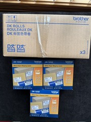 Lot of 3 New Genuine Brother DK-1202 White Paper Shipping Labels-FREE SHIPPING