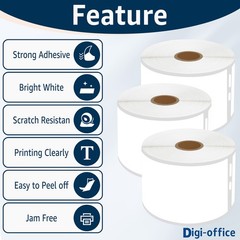 12Rolls 2-5/16″ x 4″ Large White Shipping 300 Labels 30256 For Dymo LabelWriter