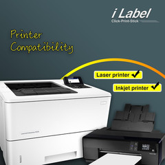 8.5″ X 11″ Full Sheet Label Sticker Paper for Laser & Inkjet Printers [100