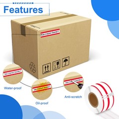 1Roll 9/16″X3-7/16″ for Dymo LW 30275 White w/Red Stripe 2-Up File Folder Labels