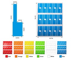 12 Sheets 360 Labels Self Adhesive Waterproof Cable Tags Assorted Colors Cord…