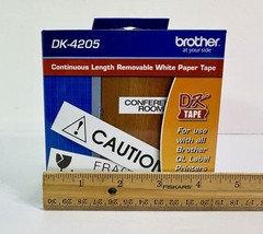 Brother DK-4205 Continuous Removable Paper Tape 2.4″ x 100’ QL Label Printer
