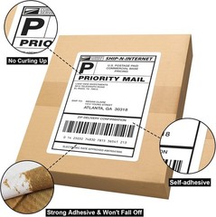 LabelMore Half Sheet Self Adhesive Shipping Labels (8.5″x5.5″) Brand New in Box!