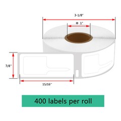30Rolls PriceTag 400 Label Rat-Tail Style for DYMO LabelWriter 30373 7/8″x15/16″