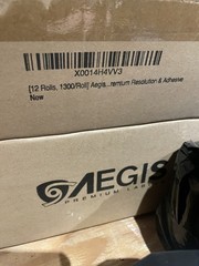 Aegis Adhesives 2” X 1” Direct Thermal Labels UPC Barcodes 1300/Roll 17 rolls