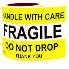 4×6 Inch Permanent Adhesive Fragile Stickers – 100 Labels for Caution Shipping