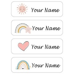 Personalized Waterproof Name Labels for Kids – 128 Pack for Daycare, School, Cam