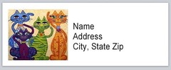 Personalized address labels Abstract Cats Buy 3 Get 1 free (bx 523)
