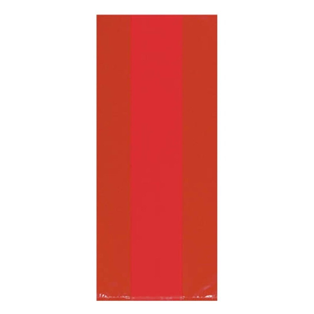 Small Cello Party Bag With Twist Ties | Apple Red | 9.5″x4″x 2″ – 25 Pack