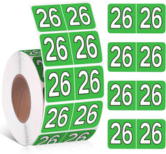 500 Pieces 2026 Year Stickers File Folder Year Labels Rectangle Coded Colored Ye