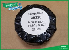 10 Rolls of Dymo® Compatible, 30320, White Rectangular Address Labels