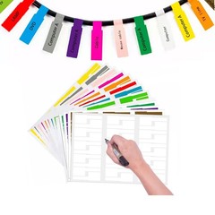 12 Sheet 360 Pcs Cable Labels Tags for Cable Management, Colorful Waterproof …