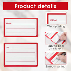 60 Pcs Mailing Labels Blank Address Stickers To From Shipping Package Tags 60Pcs