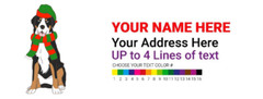 Personalized Bernese Mountain Dog Xmas Theme Address Labels Stickers 2.625″x01″