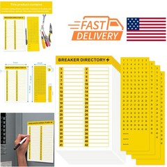 Tear Resistant Breaker Panel Labels 16 Adhesive Stickers for Easy Circuit Access