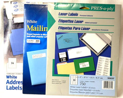 Avery White Address Labels #8162- #18167 – #5260 or #30610 Original Packet