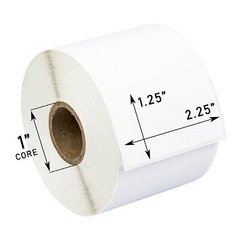 ZEBRA 2.25×1.25 (2-1/4″ x 1-1/4″) REMOVABLE Thermal Labels – (15) Rolls of 1000