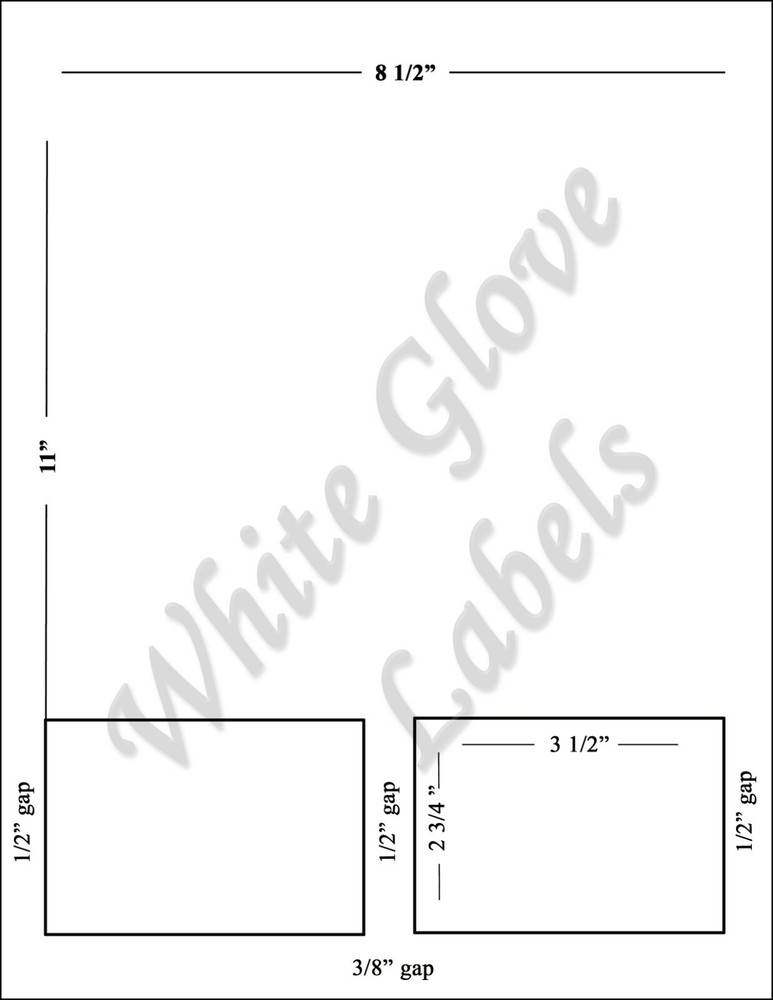 Integrated Label 3 1/2″ x 2 3/4″ – Two Labels – Made in USA!