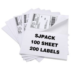 100 Half Sheet Shipping Labels 5.5″ x 8.5″ Address Blank for Laser/Inkjet Pri…