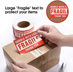 1-4 Rolls Fragile Handle with Care Stickers 3″ x 5″ Shipping Labels 500 Count