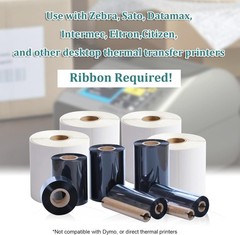 4×6″ Thermal Transfer Shipping Labels Ribbon Required 500/roll