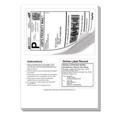 8-1/2 x 11″ Integrated Click-N-Ship Labels with Tear Off Receipt – 50 Sheets