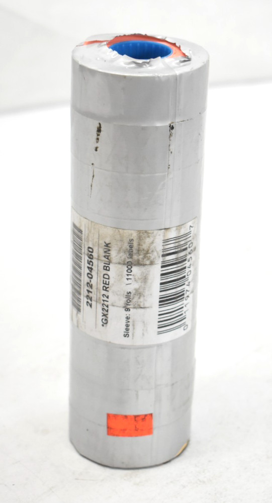 Garvey GX2212 Red Security Cut Labels For Labelers Blank 9 Rolls 2212-04560