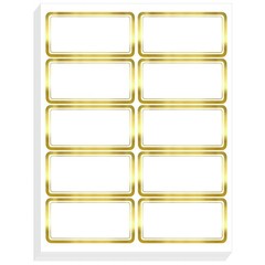 Customizable 200 Gold Metallic Labels – Elegant 2″ x 4″ Writable Sticker Sheets