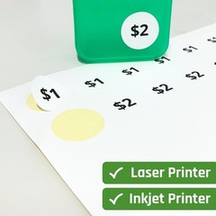 40 Sheets – 1.5 inch Round Circle Labels, White 1.5″ | 40 Sheets,