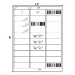 1 x 2 5/8 60000 Labels Address Blank Laser Ink Jet Mailing Adhesive 2.625″ x 1″