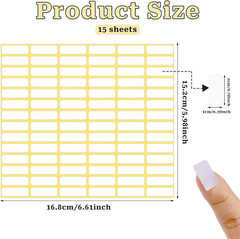 1680 Pcs Matte White Labels Blank Stickers Small Sticky Labels Removable Price T
