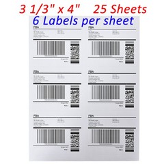 3-1/3″ x 4″ Address Shipping Mailing Labels Self Adhesive for Laser InkJet 6-UP