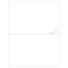 Half-Sheet Printable Shipping Labels- 5 1/2 x 8 1/2- Matte White Mailing Labe…