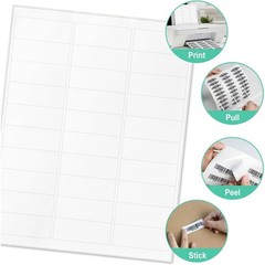 Printable Address Labels, 1″ x 2-5/8″, 30 per Sheet,Mailing Labels for Envelopes