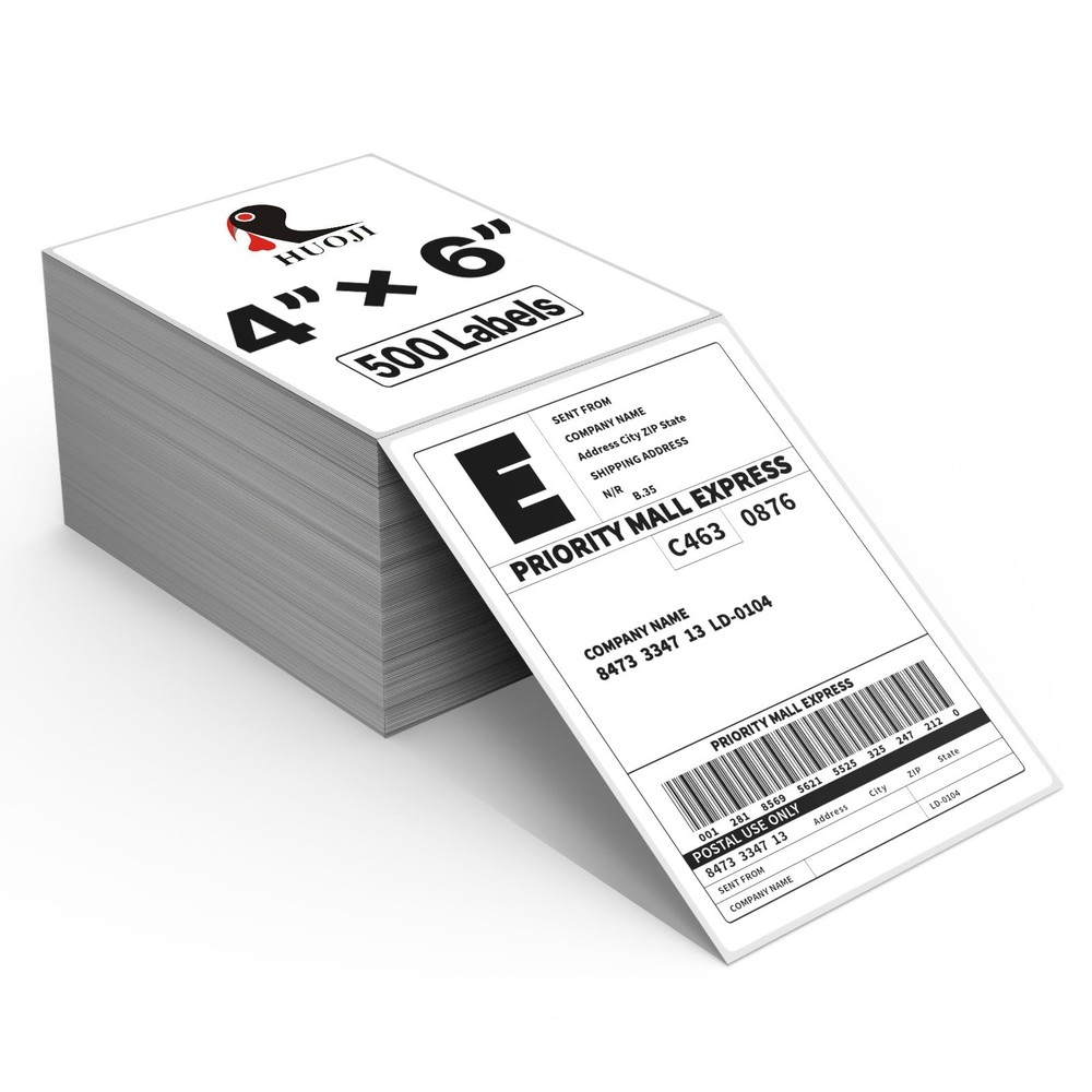 4×6 Thermal Labels 500/Stack, Shipping Thermal Labels 4×6 Fanfold Compatible …