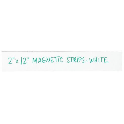 2 x 12″ Warehouse Labels, White Magnetic Strips 25/Case