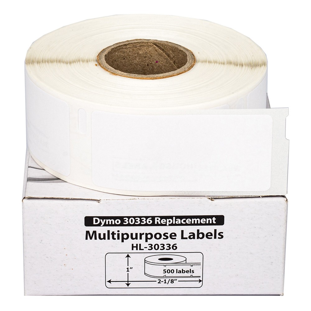 DYMO LW 30336-R REMOVABLE Multipurpose Labels (1″ x 2-1/8″) – (12) Rolls of 500