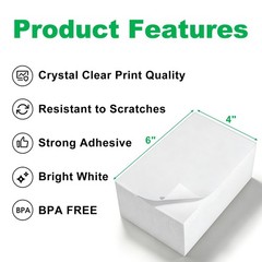 4×6 Inch Label , Direct Thermal Label, -Adhesive & Waterproof, with Zebra, Ro…