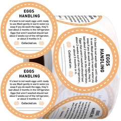 1000 Pcs Farm Fresh Eggs Carton Labels Stickers 2 Inch Easter Egg Care Self A…