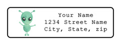 400 Personalized Alien Return Address Labels Stickers 1/2″x1 3/4″.