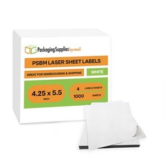 4.25″ x 5.5″ Blank Shipping Labels Laser Ink Jet 4 Per Page (1000 Pages)